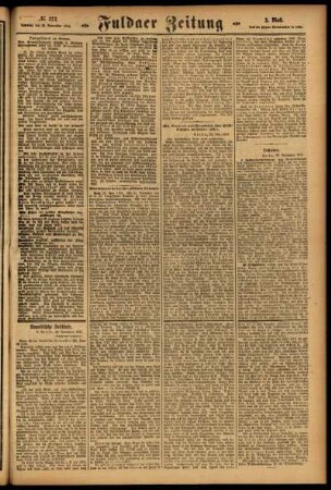 Zweite Ausgabe vom Samstag, den 25. November 1916.