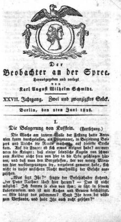 22. Stueck, 2. Juni 1828