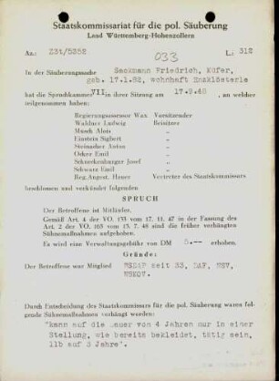 Sackmann, Friedrich