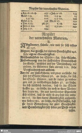 Register der vornehmsten Materien