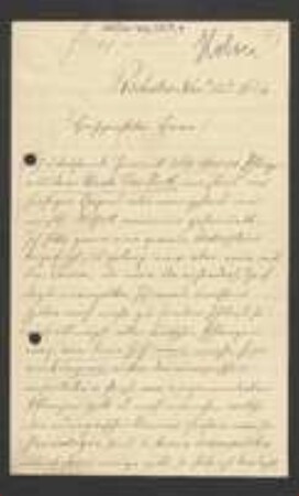 Brief von Laurentius Holzer an Unbekannt