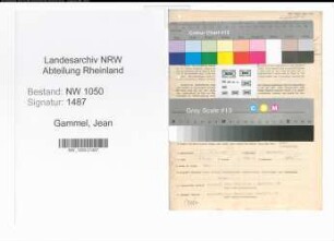 Entnazifizierung Jean Gammel , geb. 01.11.1877 (Metzgermeister)