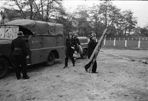 Herbstübung der Freiwilligen Feuerwehr Knielingen.