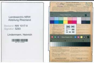 Entnazifizierung Heinrich Lindenmann , geb. 20.08.1905 (Dreher)