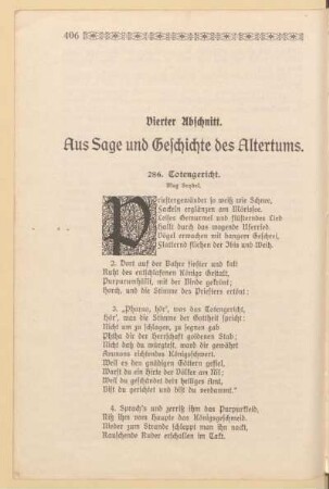 Vierter Abschnitt. Aus Sage und Geschichte des Altertums