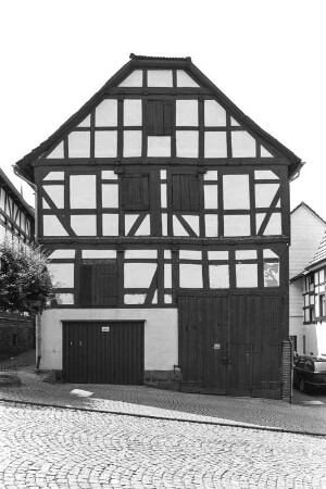 Scheune (Scheune, Fachwerk); Frankenberg, Schmiedegasse 13