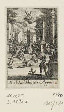 M. B. Iac. Minoris Appos., Blatt 7 der Folge "Martiryum Appostolorum"