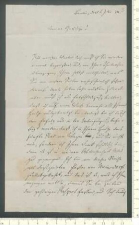 Brief von Hermann Nicolai an Antonie von Chamisso