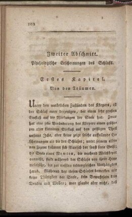 Zweiter Abschnitt. Psychologische Erscheinungen des Schlafs.