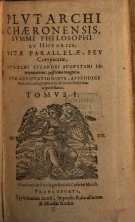 Vitae comparatae illustrium virorum. T. 1