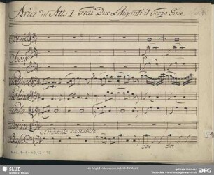 Fra i due litiganti il terzo gode. Excerpts - Mus.1-F-49,12-15 : S, orch, b