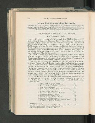 Aus der Geschichte der Kieler Universität.