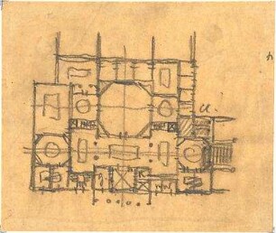 Fischer, Theodor; Köln; Werkbundausstellung, Wandelhalle - Grundriss