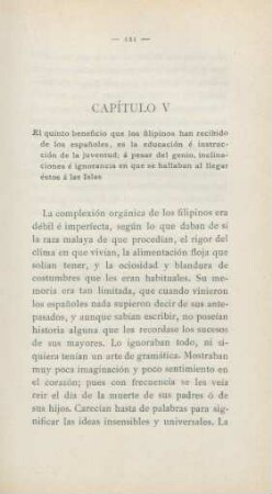 Capítulo V. El quinto beneficio que los filipinos han recibido de los espanoles, ...
