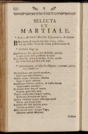 Selecta ex Martiale.