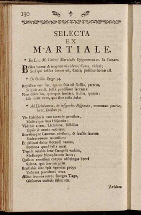 Selecta ex Martiale.