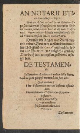 An Notarii Etiam teneantur scire leges?