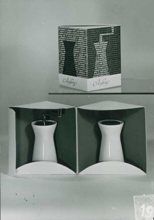 Porzellan-Salzstreuer und Pfeffermühle mit Geschenkverpackung der Arzberg Porzellanfabrik