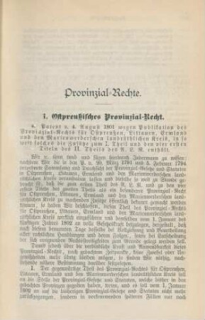 Provinzial-Rechte