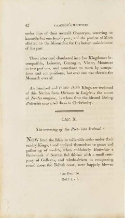 Cap. X. The comming of the Picts into Ireland