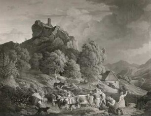 Aufsteigendes Gewitter am Schreckenstein bei Aussig