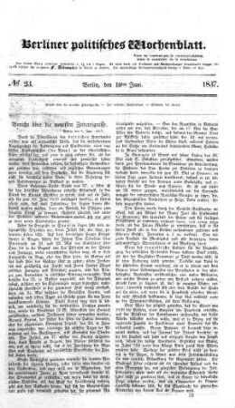 No 23, 10. Juni 1837