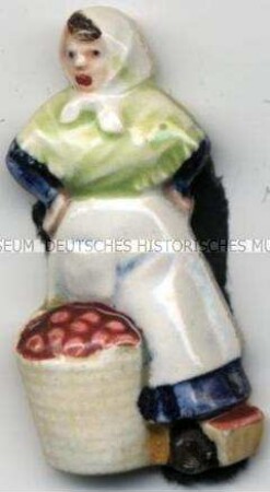 WHW-Abzeichen, Berufe: Obststandlerin, Straßensammlung im Gau Wien, Juni/Juli 1940