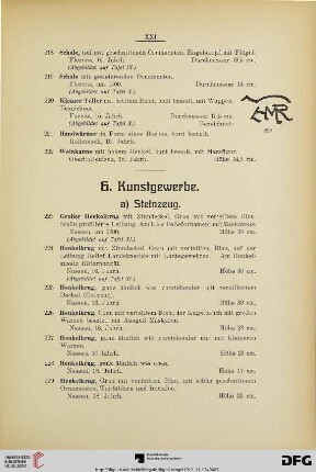G. Kunstgewerbe (Nr. 223-446a)