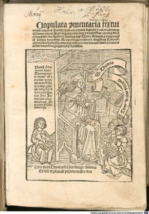Copulata omnium tractatuum Petri Hispani etiam parvorum logicalium ac trium modernorum secundum doctrinam Thomae Aquinatis cum textu : T. 1 mit Sonderoffizium für den hl. Thomas von Aquin, [1]