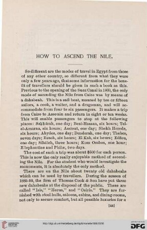 How to ascend the Nile