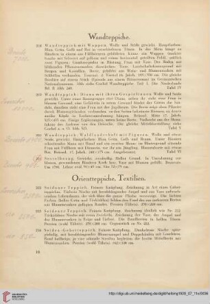 Orientteppiche, Textilien (Nr. 222-240)