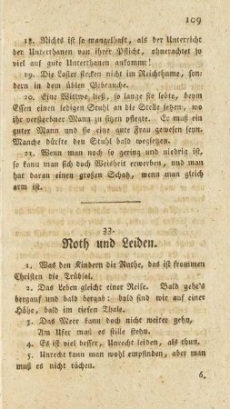 33. Noth und Leiden