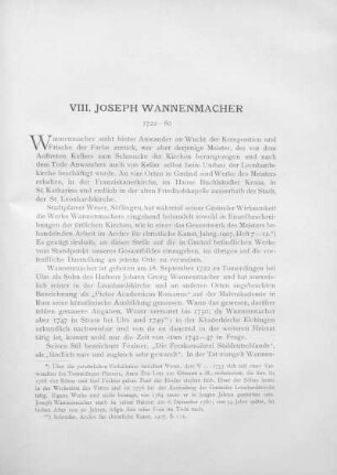 VIII. Joseph Wannenmacher