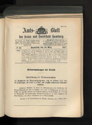 No. 65, 10. März 1917