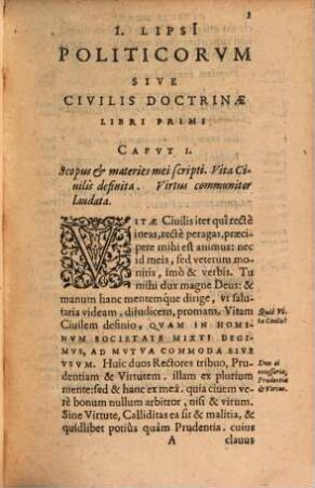 Ivsti Lipsi[i] Politicorvm Sive Civilis Doctrinae Libri Sex : Qui ad Principatum maxime spectant