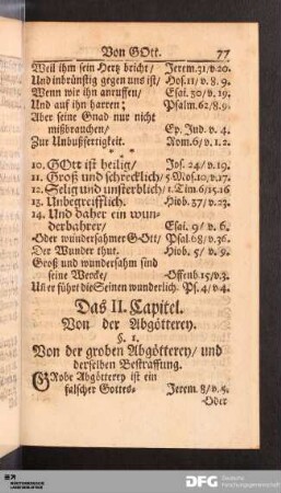 Das II. Capitel. Von der Abgötterey.