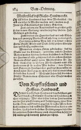 Vom Kupfferschmid und Haffner-Handwerck.