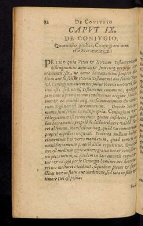 Caput IX. De Coniugio.