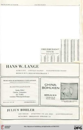 Nr. 29/30 (19. Juli 1942), S. 3: Preisberichte