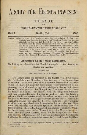 Archiv für Eisenbahnwesen. 3, 3. 1880