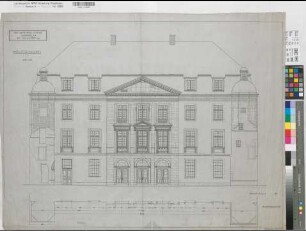 Münster (Münster) altes Gymnasium Paulinum Hauptansicht 1913 1 : 50 64 x 87 Zeichnung KSM Nr. 1513,3