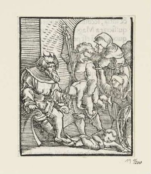 Bethlehemitischer Kindermord, aus: Johann Eck, Quintae partis Iohan Eckii in Lutherum et alios, Augsburg 1534, S. 39 recto