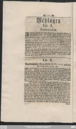 Lit. B. Mansbachischer Burg-Friede de anno. 1359. und dessen Confirmation de ann. 1490.