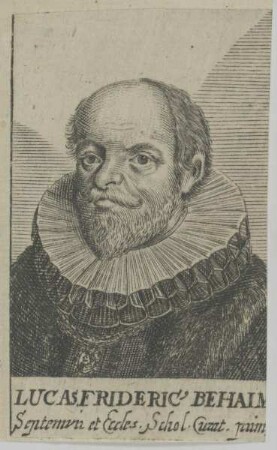 Bildnis des Lucas Fridericus Behaim