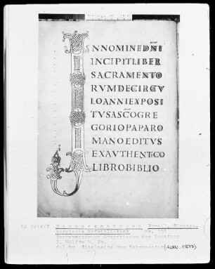 Hs.191 & Sacramentarium Gregorianum & fol 5v