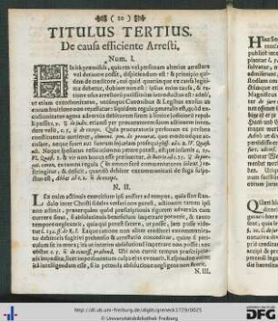 Titulus Tertius.