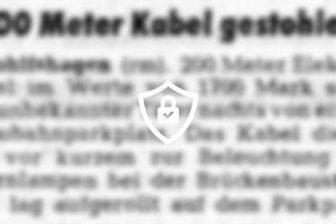 200 Meter Kabel gestohlen