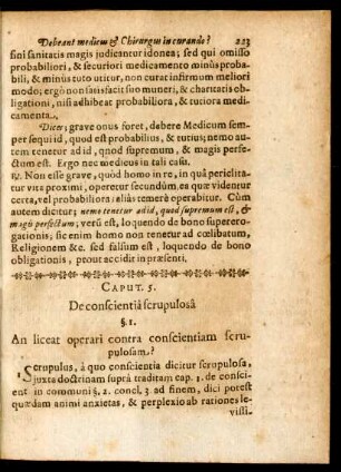 Caput. 5. De conscientia scrupulosa.