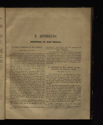 II. Abtheilung. Achsbüchsen für dicke Schmiere.