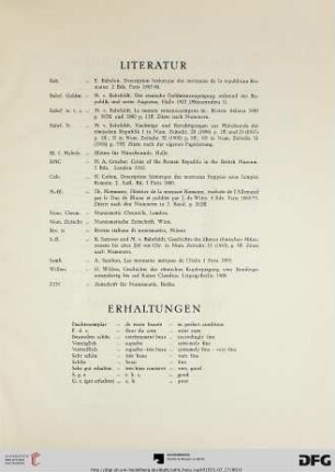 Literatur/Erhaltungen